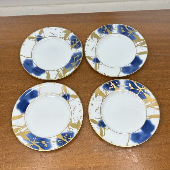 Bread & Butter Plates in Jubilant Days Gold by Noritake Contemporary Set/4 - Picture 2 of 7